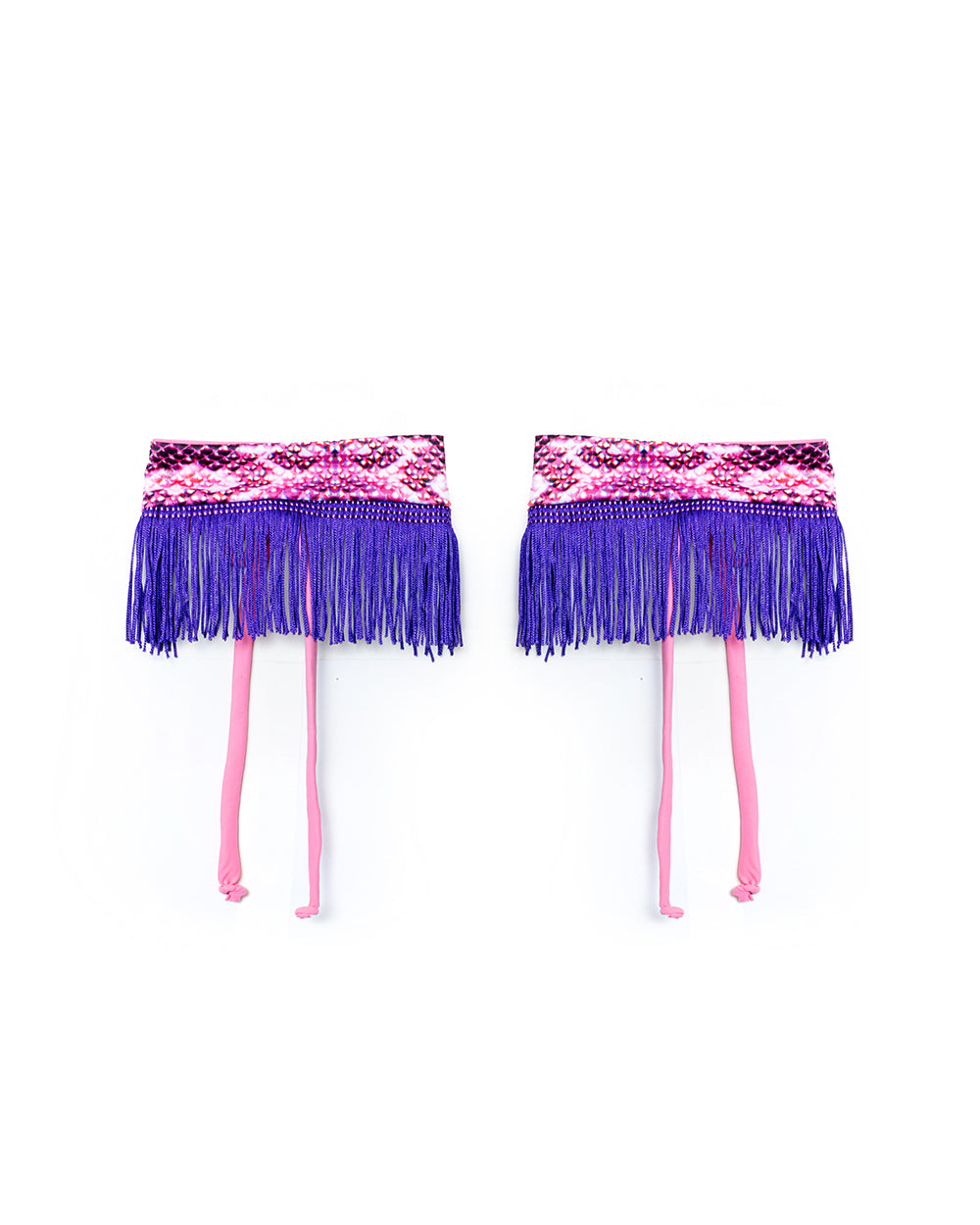 Reptile Print and Fringe Arm Cuffs | Loonigans