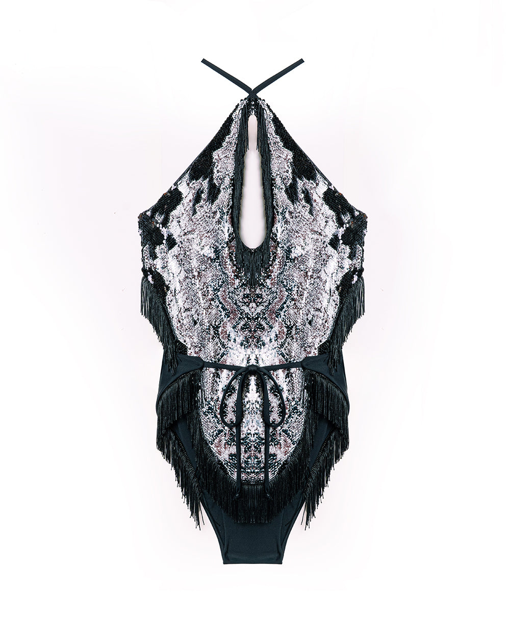 Dino Sequin and Fringe Bodysuit | Loonigans