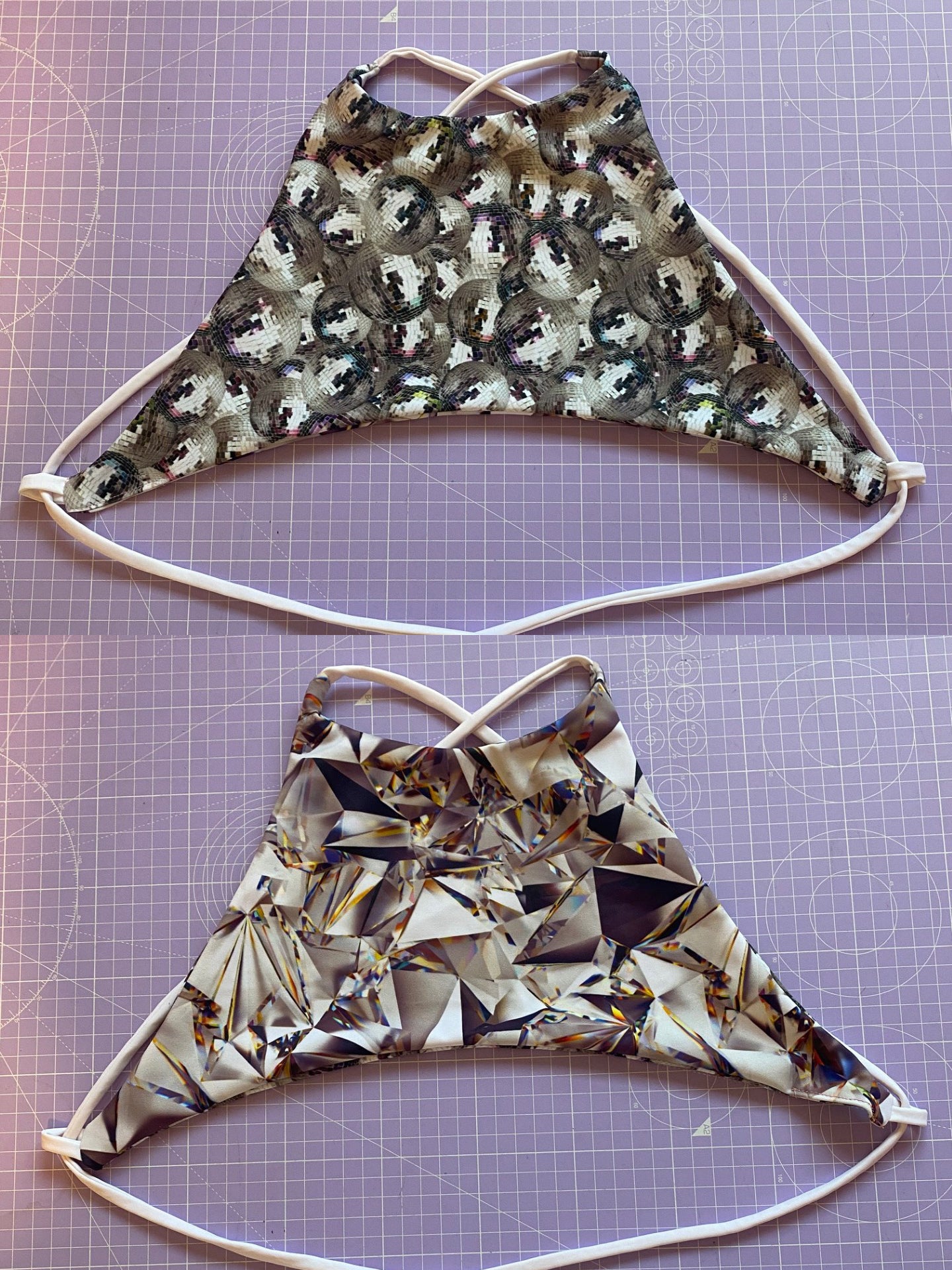 Reversible Festival Crop Top | Disco/Shard | Loonigans