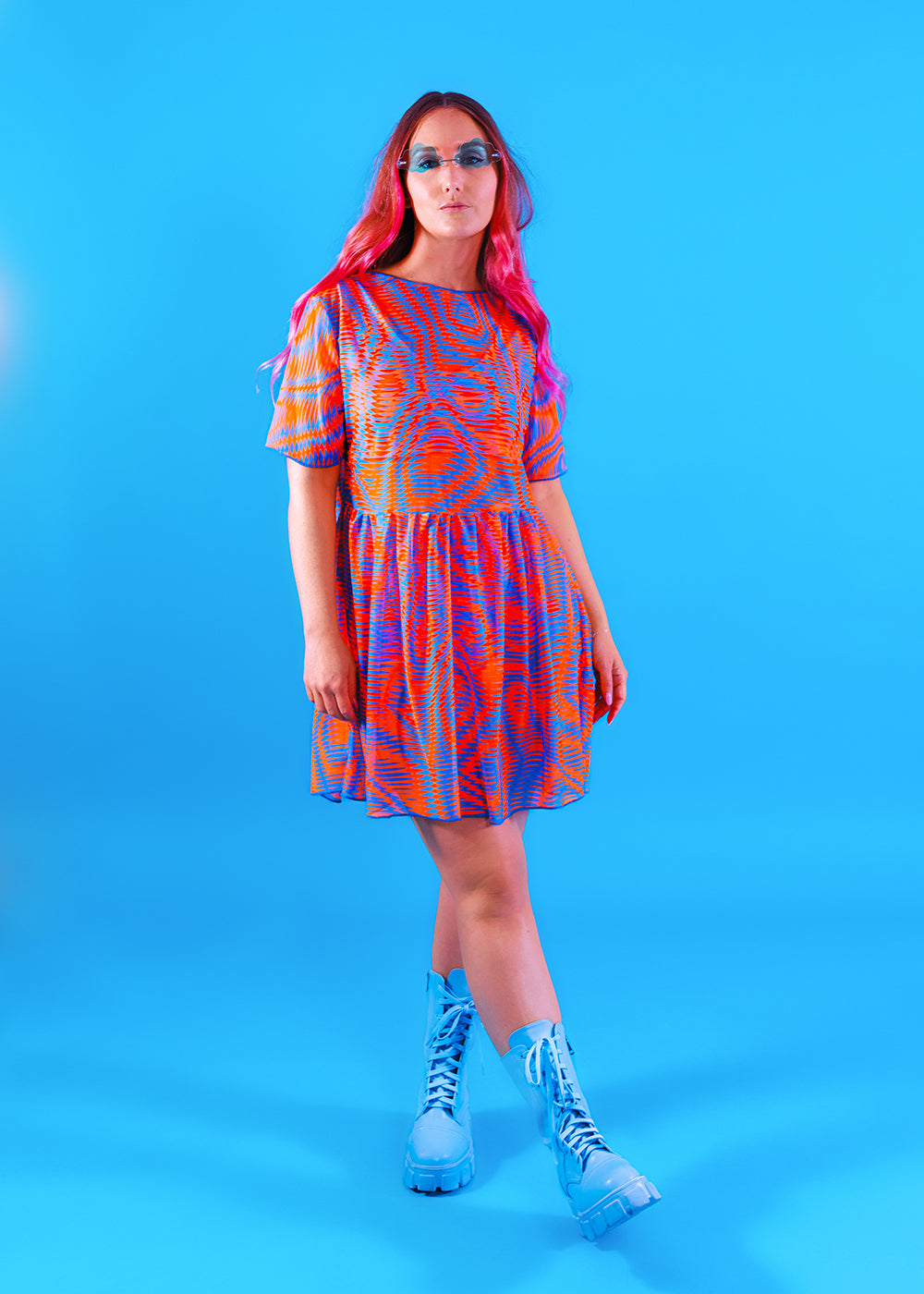 Sheer Mesh Festival Smock Dress | 2 Colours | Loonigans - LAST SIZES LEFT