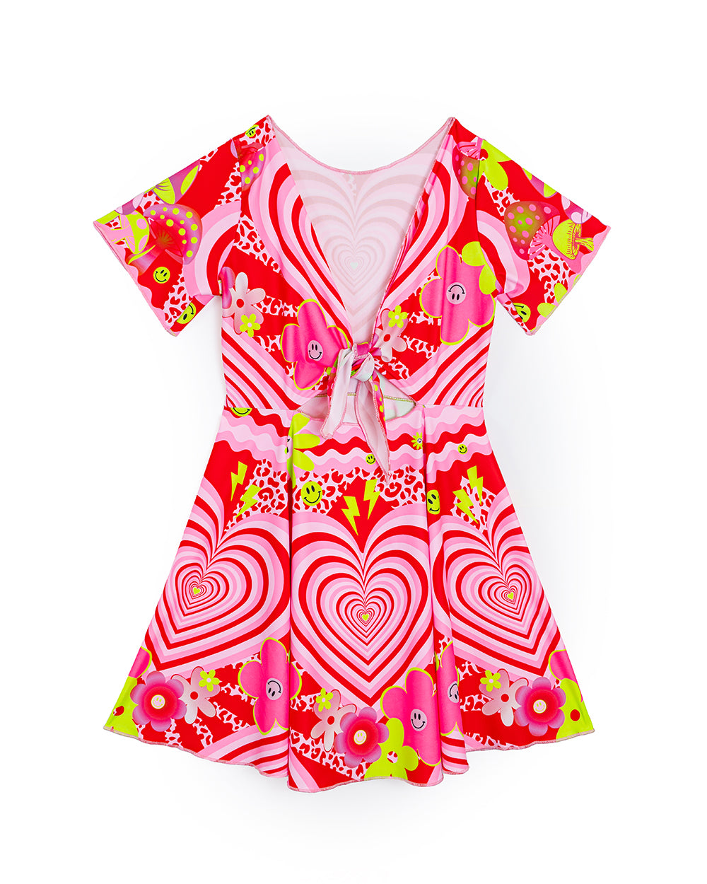 Looniverse Printed Heart Skater Dress | Loonigans