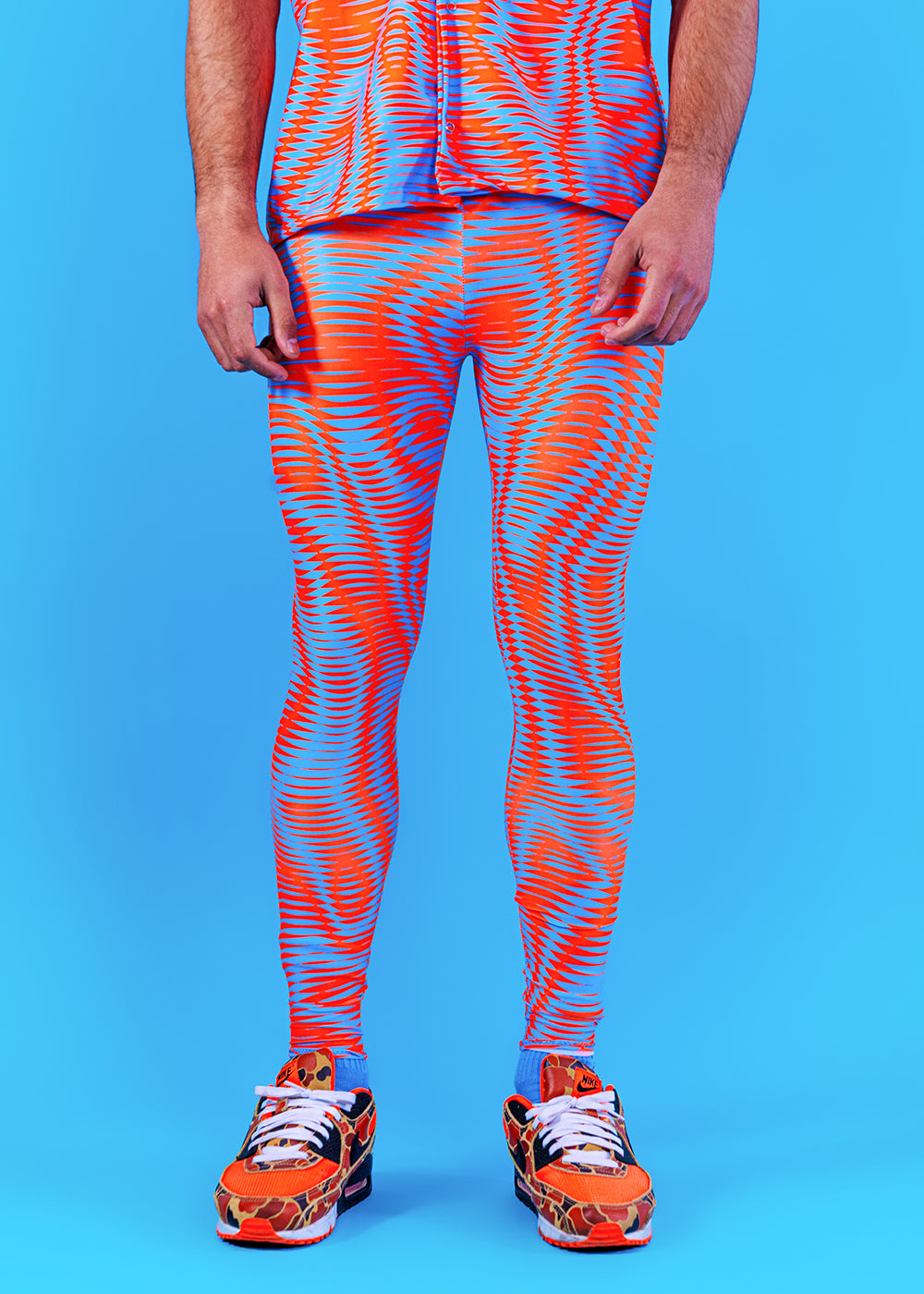 Printed Mens/Unisex Festival Leggings | Neon | Loonigans