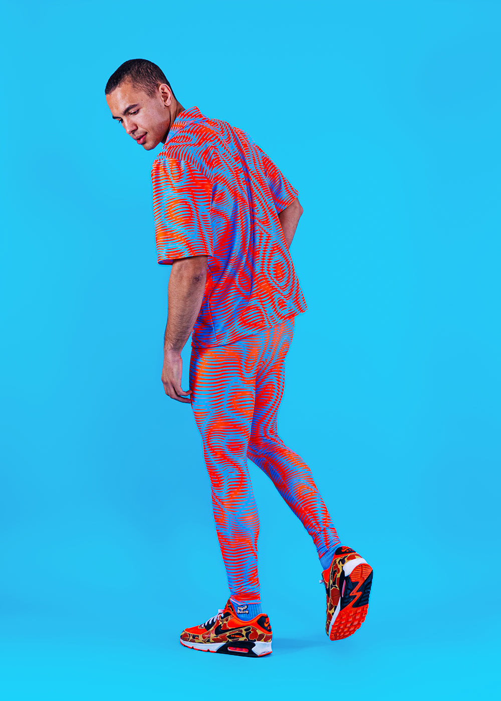 Printed Mens/Unisex Festival Leggings | Neon | Loonigans