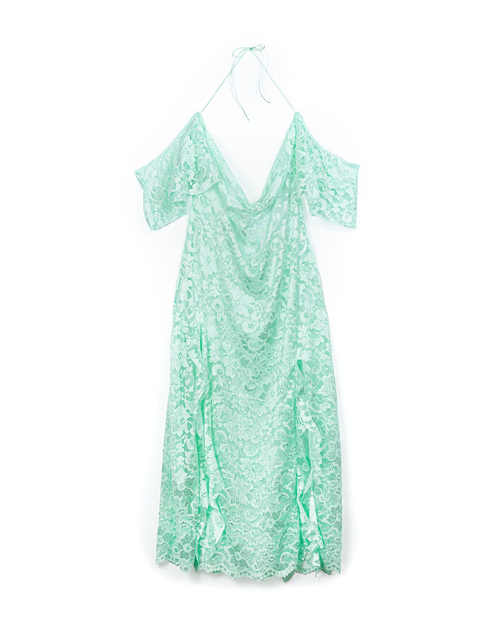 Mint Lace Frill Midi Festival Dress | Loonigans Loonigans London Mint Lace Frill Midi Festival Dress | Loonigans Loonigans London