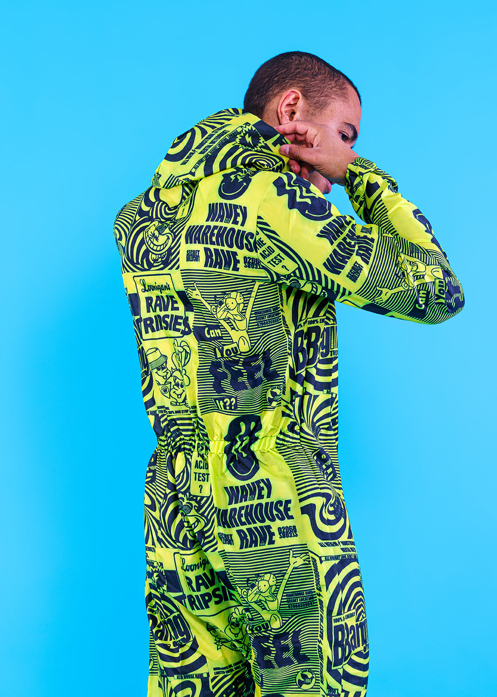MENS/UNISEX Splashproof Boilersuit | Rave Poster | Loonigans - 2 SIZES LEFT
