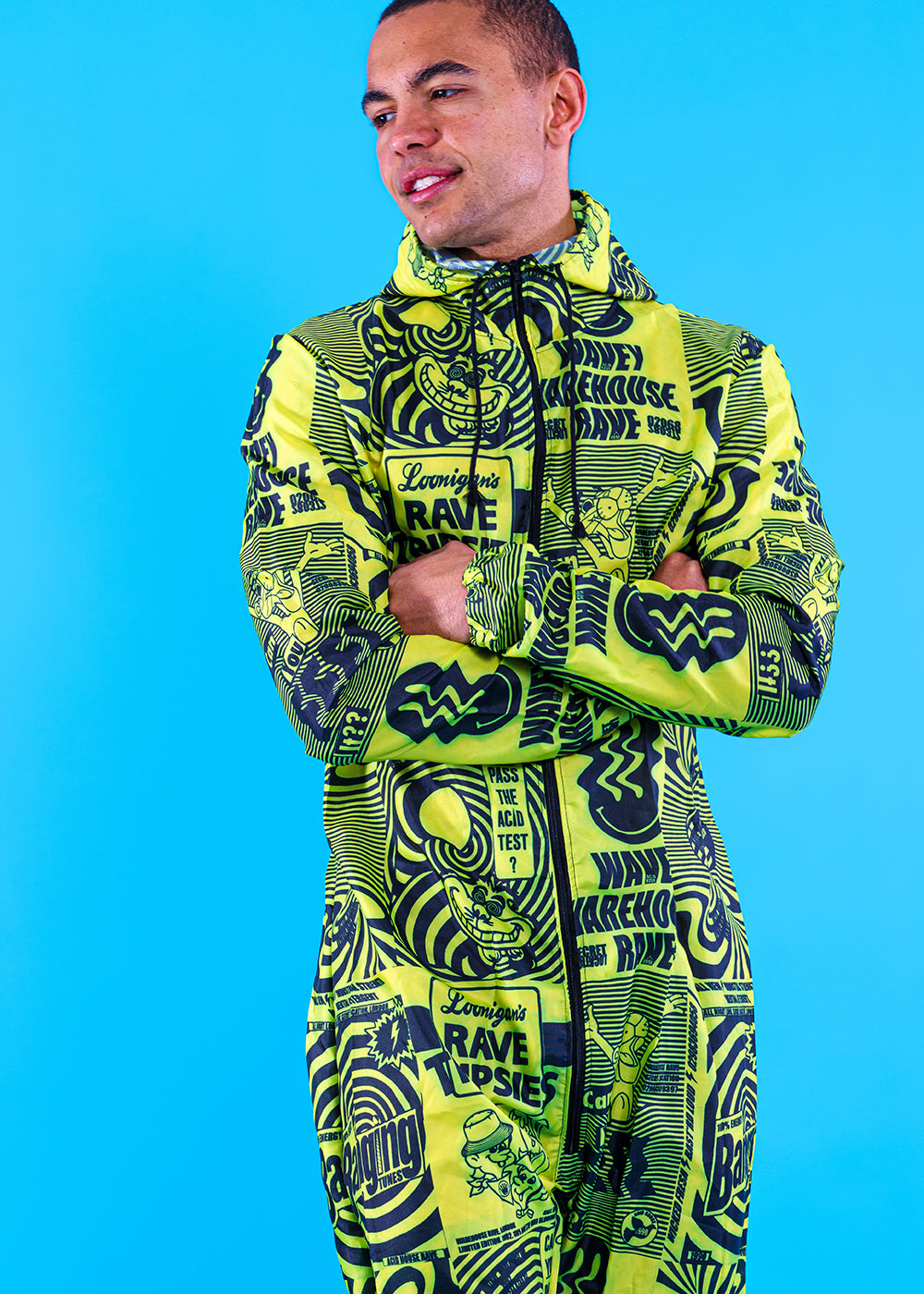 MENS/UNISEX Splashproof Boilersuit | Rave Poster | Loonigans - 2 SIZES LEFT