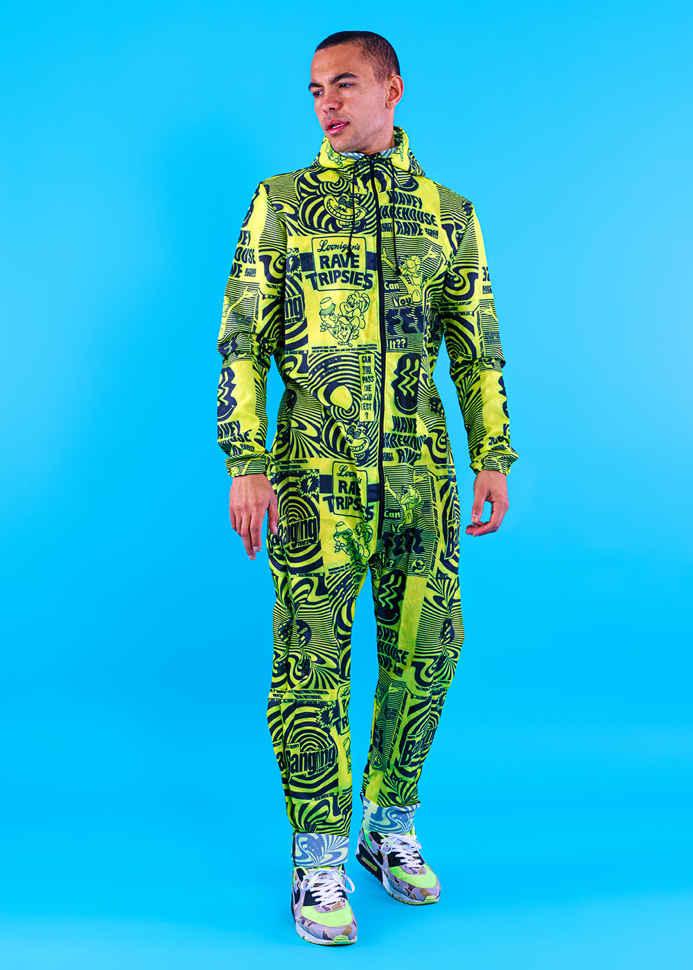 MENS/UNISEX Splashproof Boilersuit | Rave Poster | Loonigans - 2 SIZES LEFT