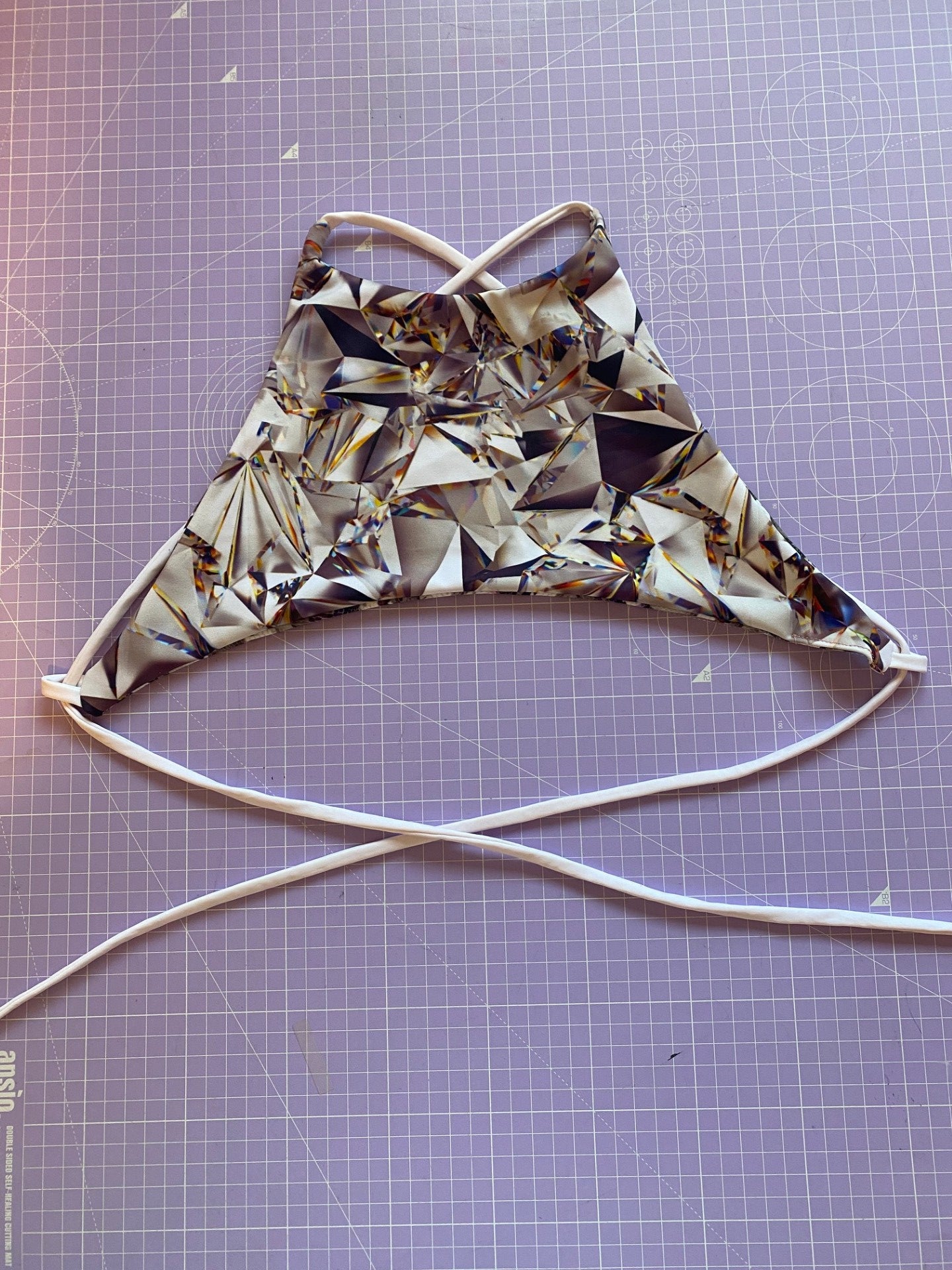 Reversible Festival Crop Top | Disco/Shard | Loonigans