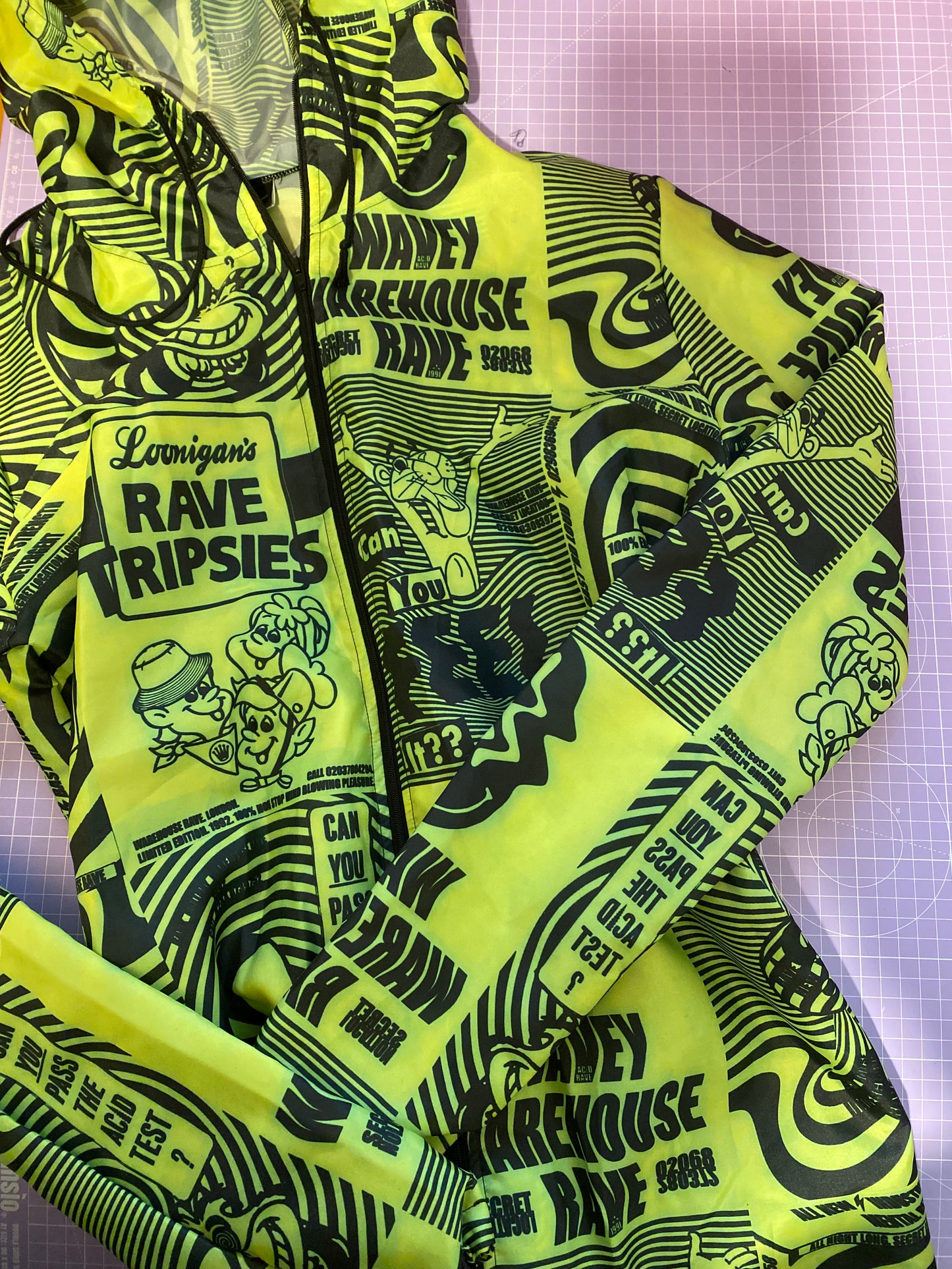 MENS/UNISEX Splashproof Boilersuit | Rave Poster | Loonigans - 2 SIZES LEFT