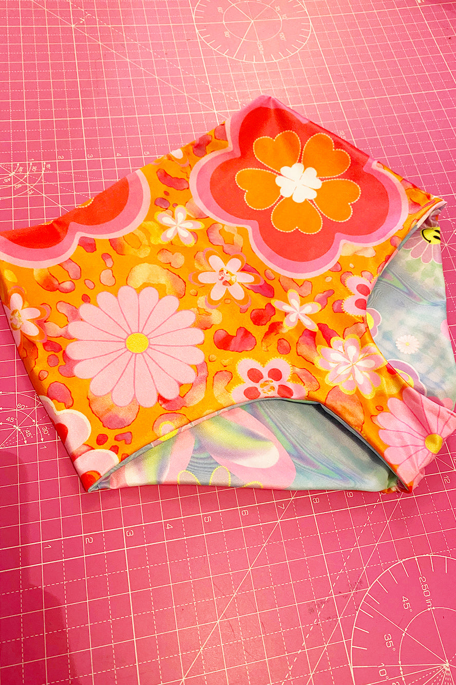 Reversible Printed High Waisted Bikini Hotpants | 2 colours | Loonigans - ONLY 1 LEFT