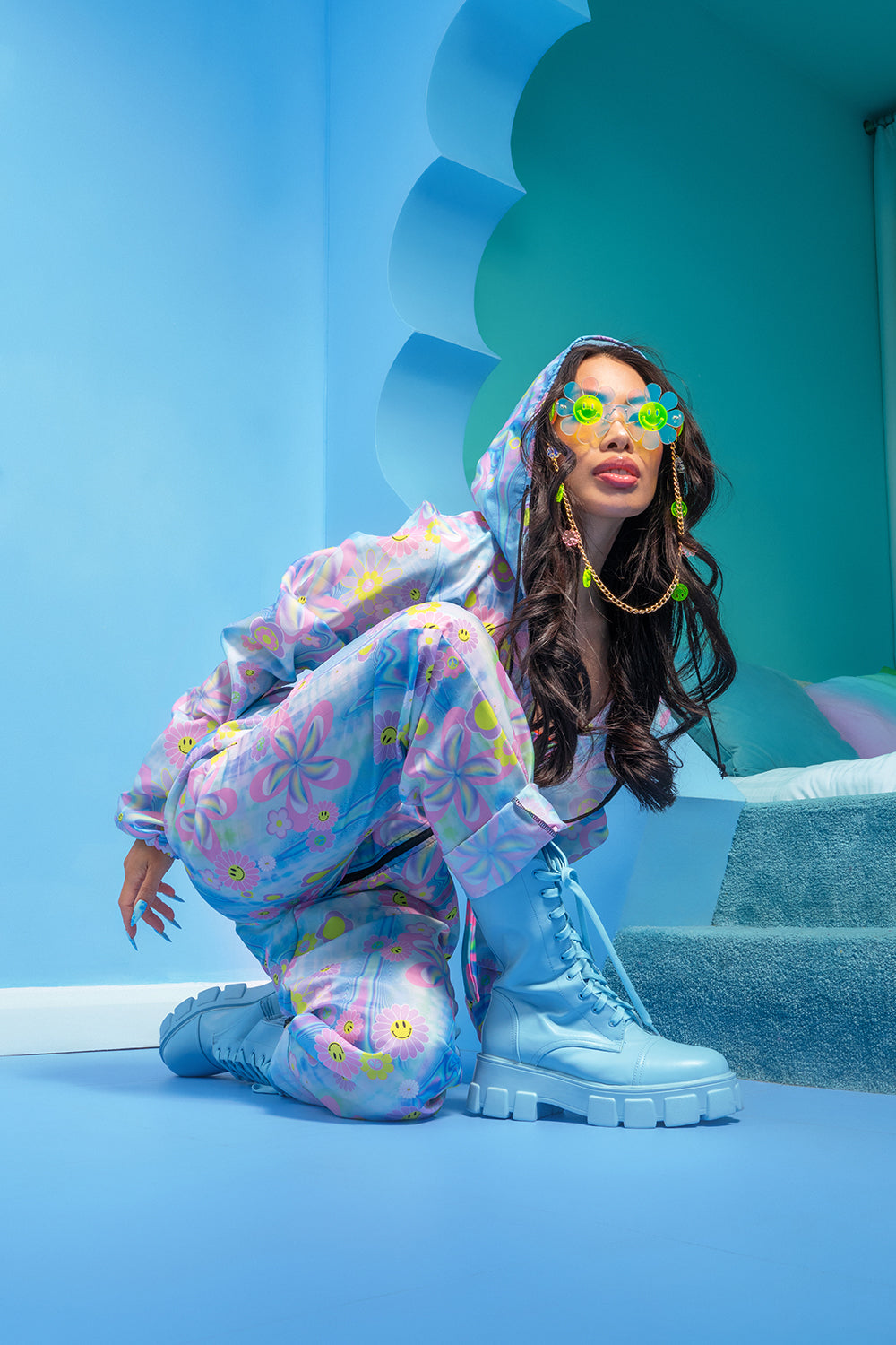 Splashproof Printed Festival Boilersuit | Pastel | Loonigans - LAST SIZES LEFT