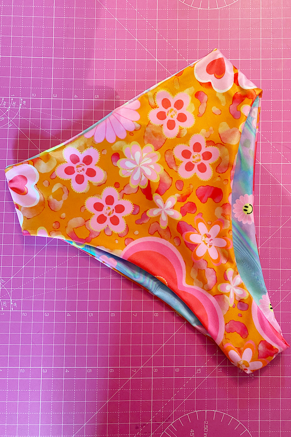 Reversible Printed High Rise Bikini Bottom | 2 colours | Loonigans - LAST SIZES LEFT