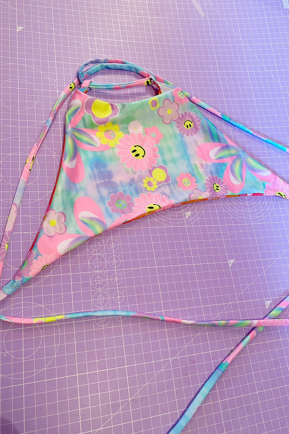 Reversible Printed Strapy Crop Top | 2 colours | Loonigans - LAST SIZES LEFT