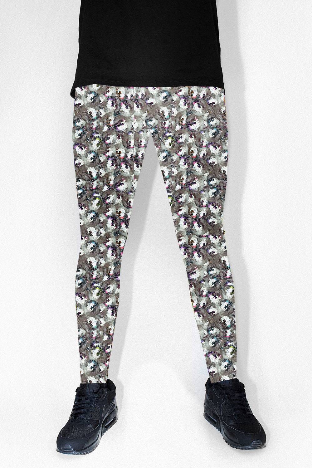 UK L - MENS/UNISEX Disco Ball Leggings