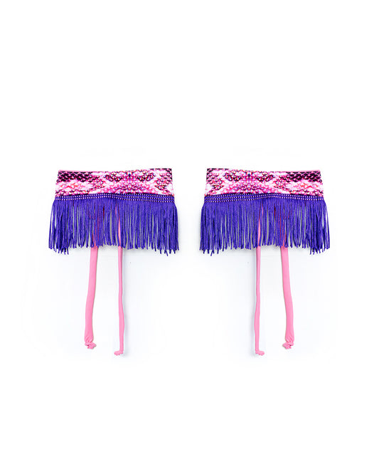 Reptile Print and Fringe Arm Cuffs | Loonigans