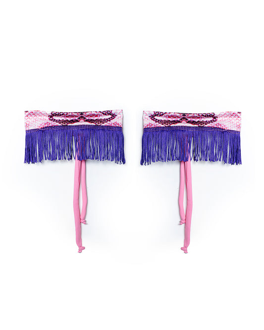 Reptile Print and Fringe Garters | Loonigans