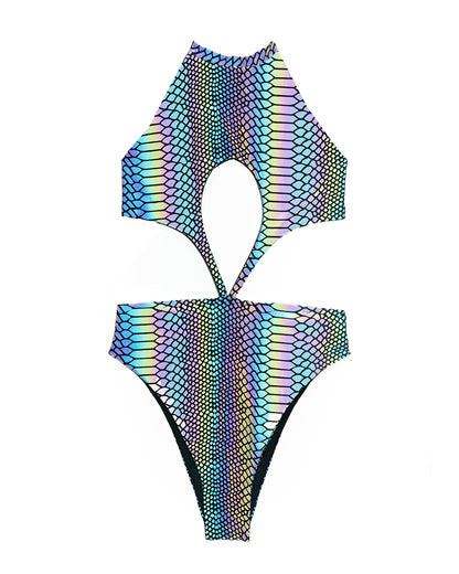Reflective Scale Bodysuit Full Outfit | Loonigans