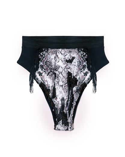 Dino Sequin and Fringe Bikini Full Outfit | Loonigans