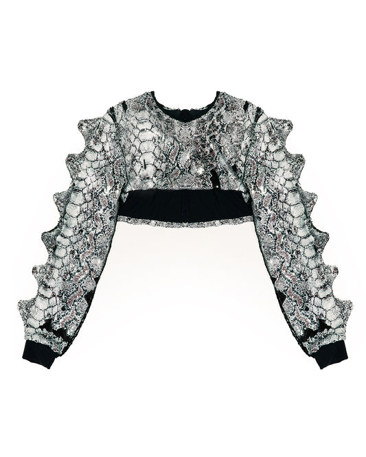 Dino Sequin Spiked Super Crop Jumper | Loonigans