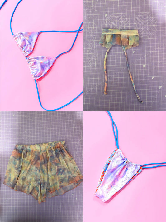 XS UK 6-8 - Mesh Floaty Short Bundle | Iridescent