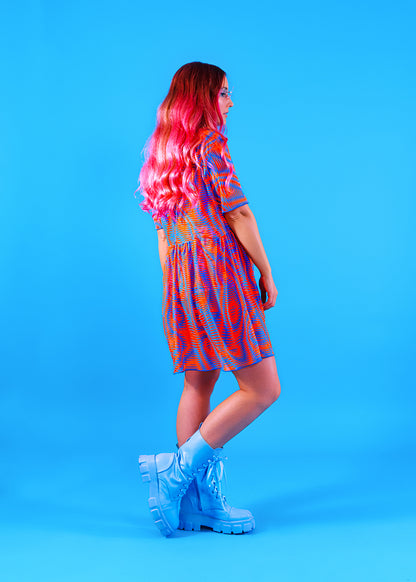 Sheer Mesh Festival Smock Dress | 2 Colours | Loonigans - LAST SIZES L Loonigans London Sheer Mesh Festival Smock Dress | 2 Colours | Loonigans - LAST SIZES L Loonigans London