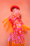UK Onesize - Printed Fringed Festival Kimono | Pastel Euphloria