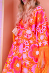 UK Onesize - Printed Fringed Festival Kimono | Pastel Euphloria