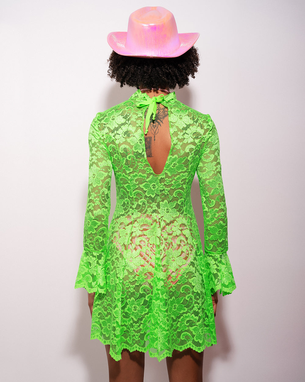 Acid Green Lace Dress | Loonigans