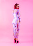 Printed & Mesh Festival Catsuit | 2 Colours | Loonigans