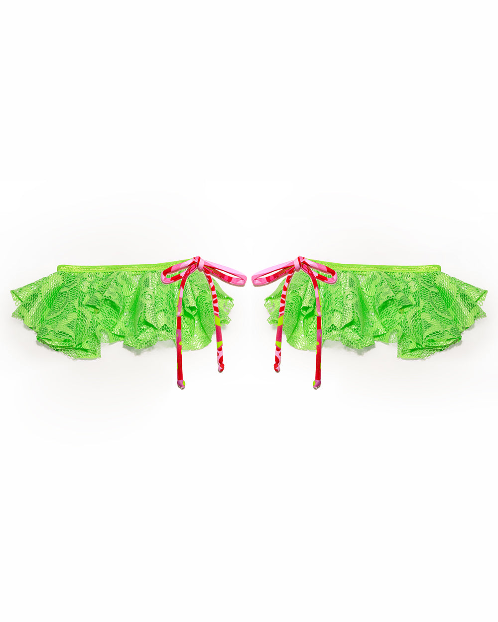 Acid Green Lace Arm Cuffs | Loonigans