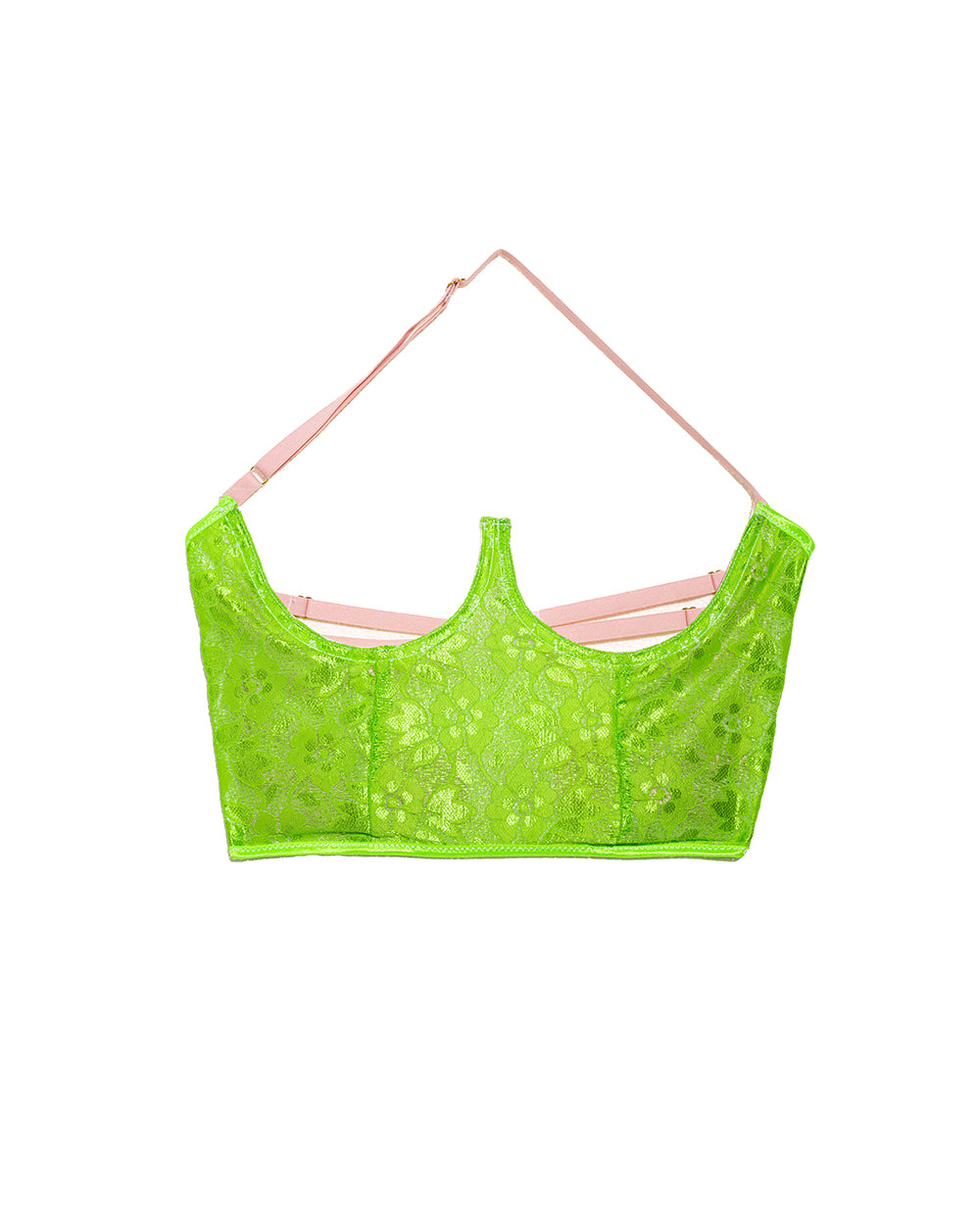 Acid Green Lace Open Bralet | Loonigans X Burnt Jasmine