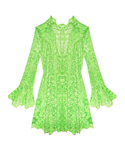 Acid Green Lace Dress | Loonigans