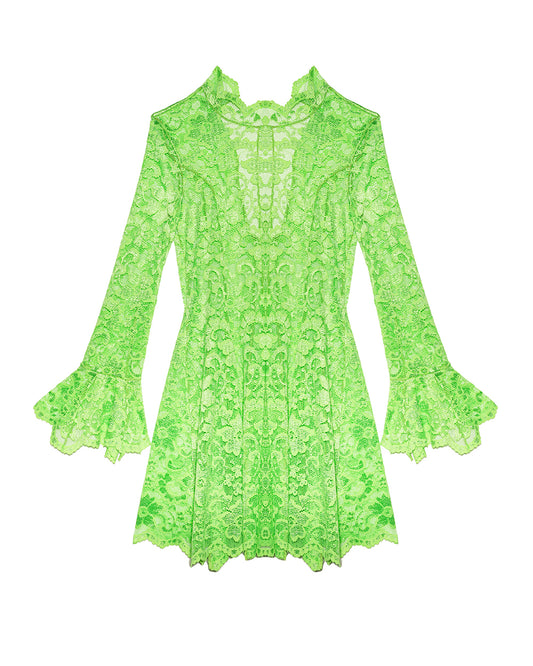 Acid Green Lace Dress | Loonigans