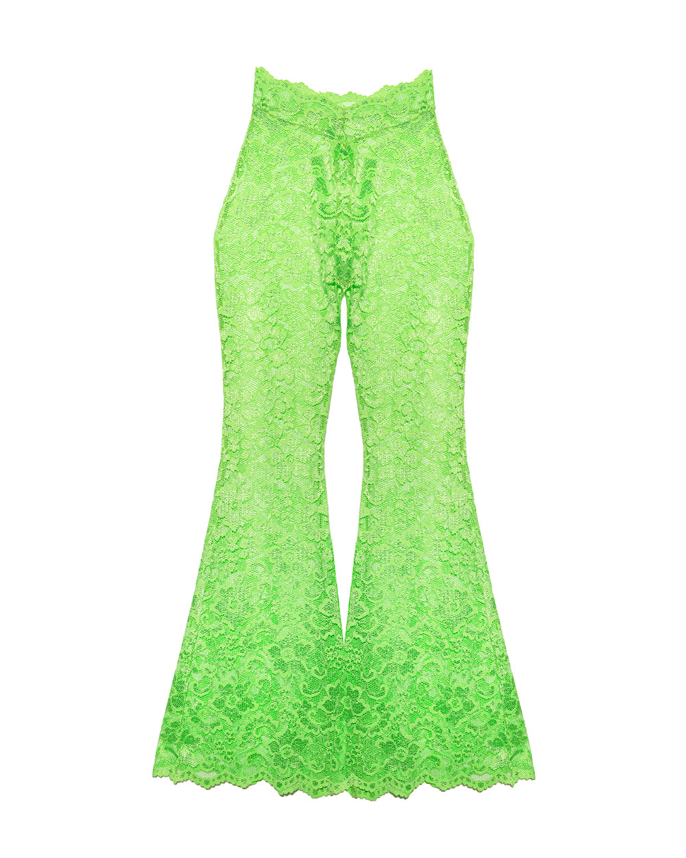 Acid Green Lace Flares | Loonigans