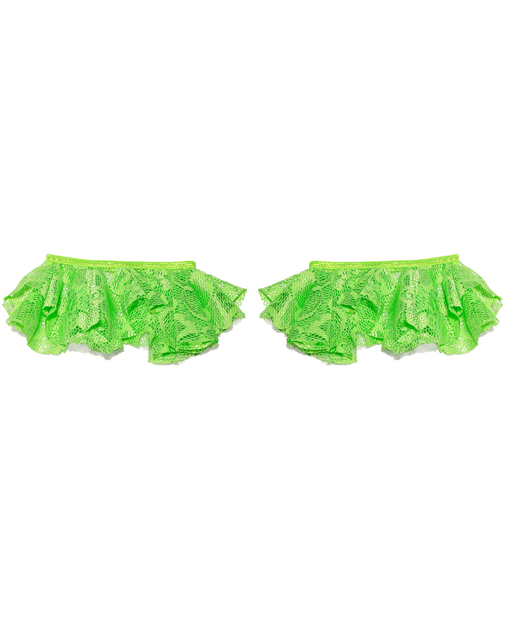 Acid Green Lace Garters | Loonigans