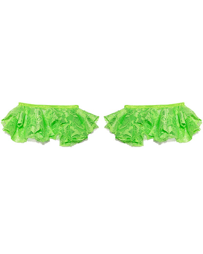 Acid Green Lace Garters | Loonigans