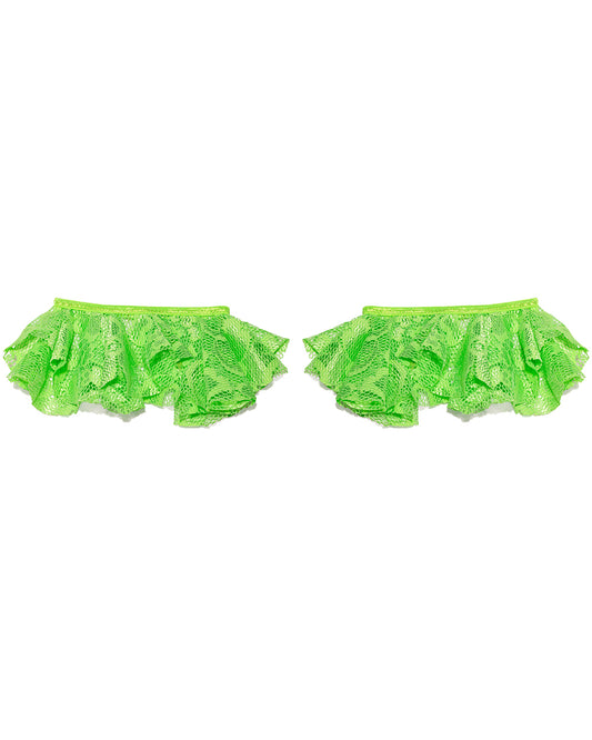 Acid Green Lace Garters | Loonigans