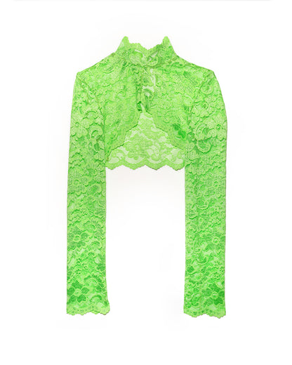 Acid Green Lace Shrug | Loonigans