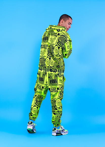 Unisex Printed Lounge Jogger | Rave Poster | Loonigans