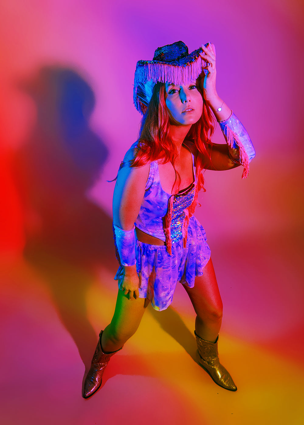 Printed Sequin & Fringe Festival Corset | 2 Colours | Loonigans