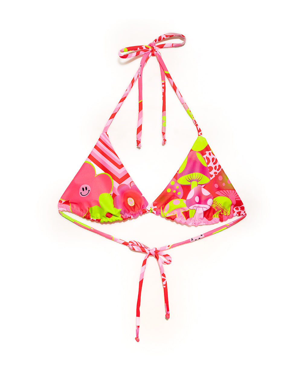 Magic Mushi Printed Triangle Bikini Top | Loonigans