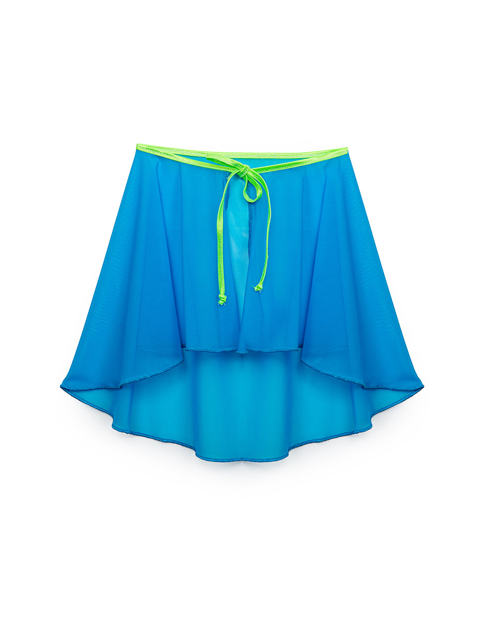 Blue Mesh Wrap Skirt | Loonigans