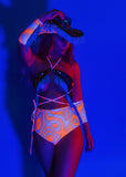 Printed Sequin & Fringe Bodysuit | 2 Colours | Loonigans