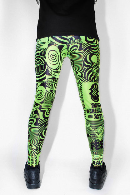 MENS/UNISEX Rave Poster Leggings