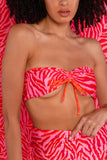 Reversible Rouched Bandeau Bikini Top