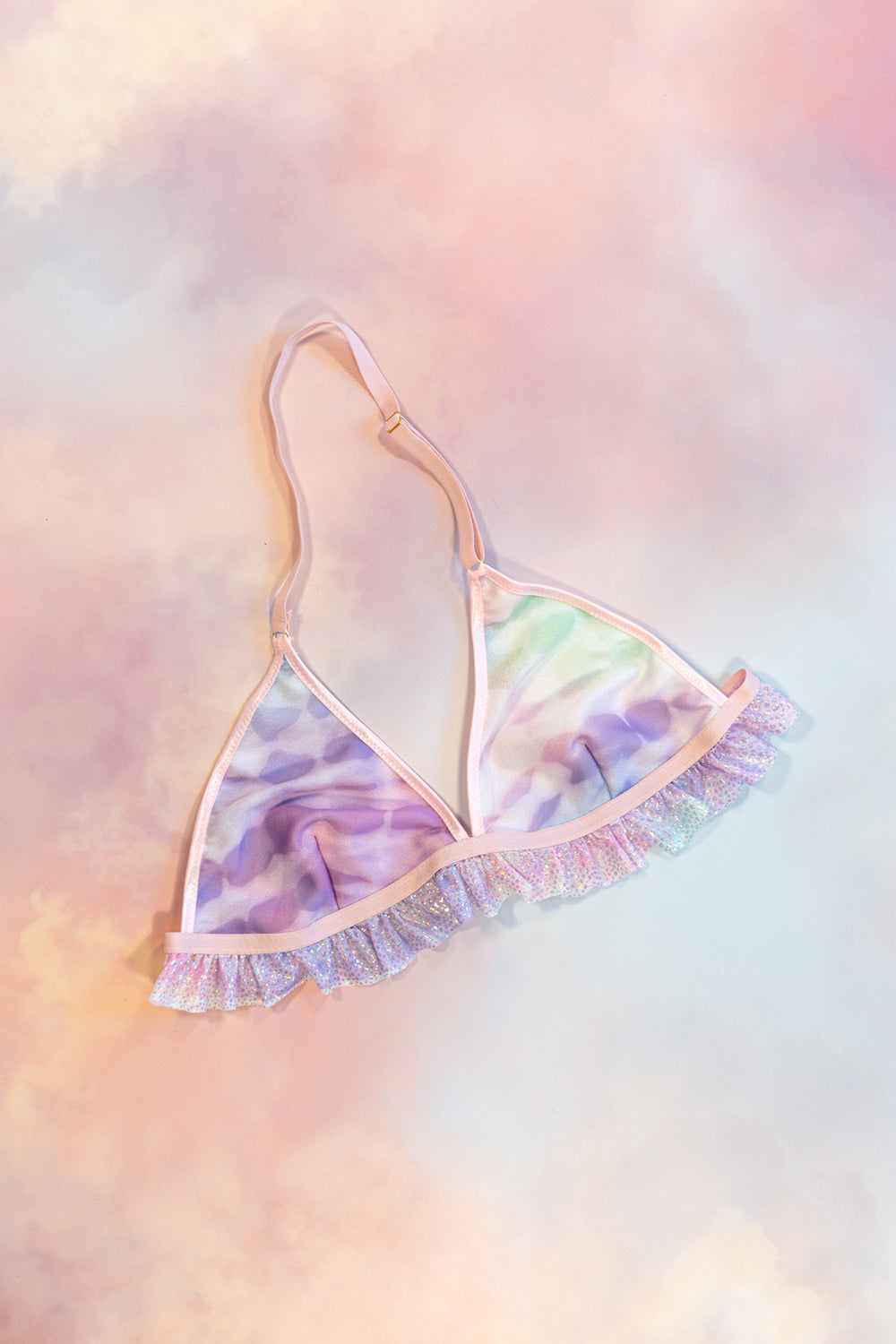 UK S - Loonigans X Burnt Jasmine Triangle Bra Tie Dyno