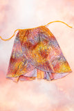Sheer Foil Mesh Wrap Skirt