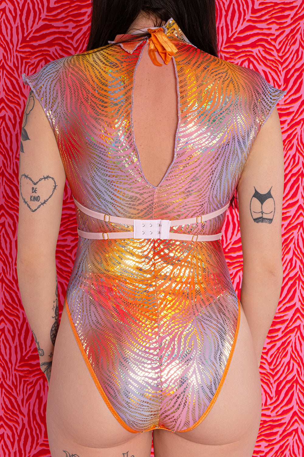 Sheer Foil Mesh Bodysuit