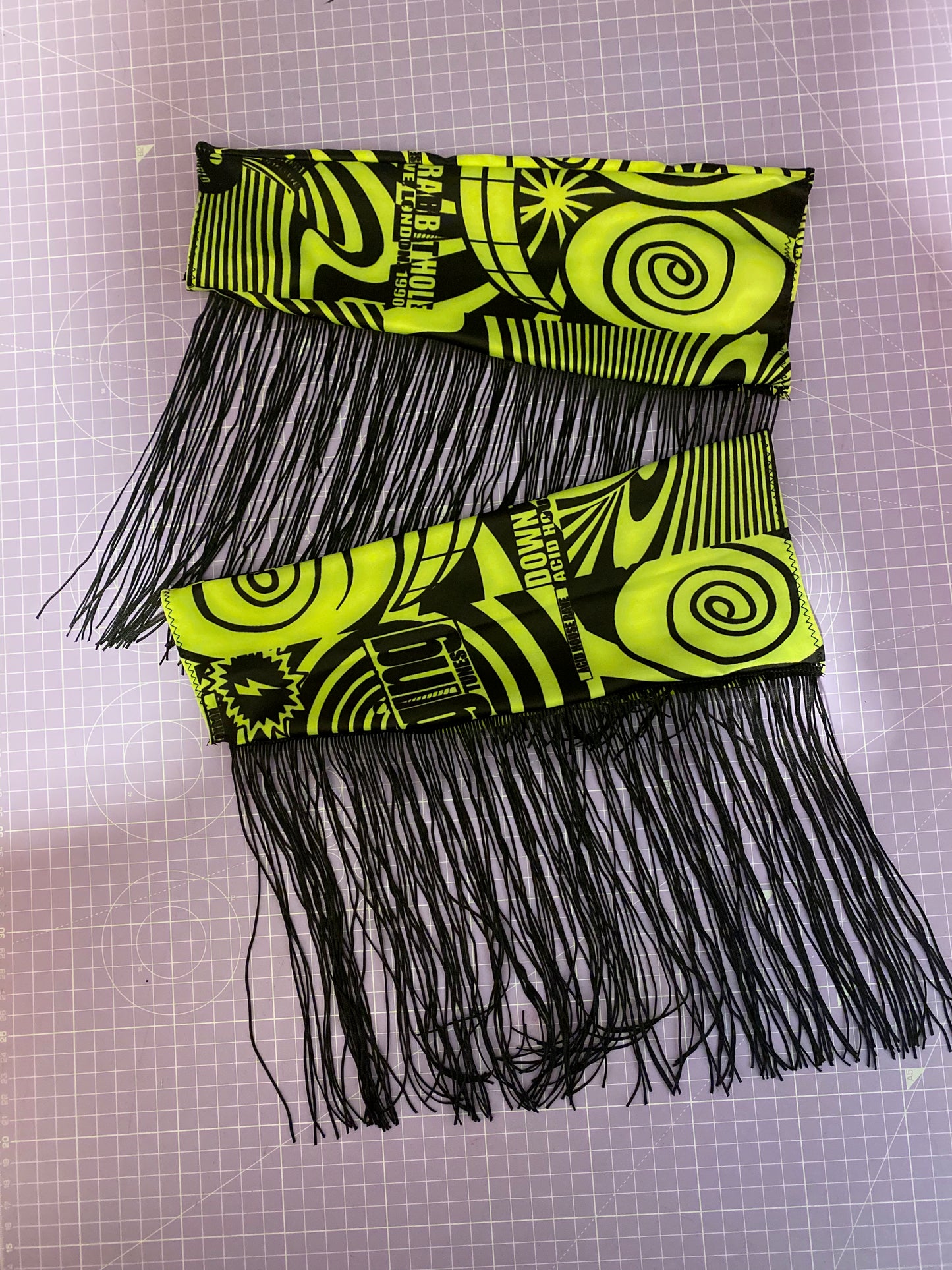 Fringe Sleeves - Neon Yellow Raver Poster