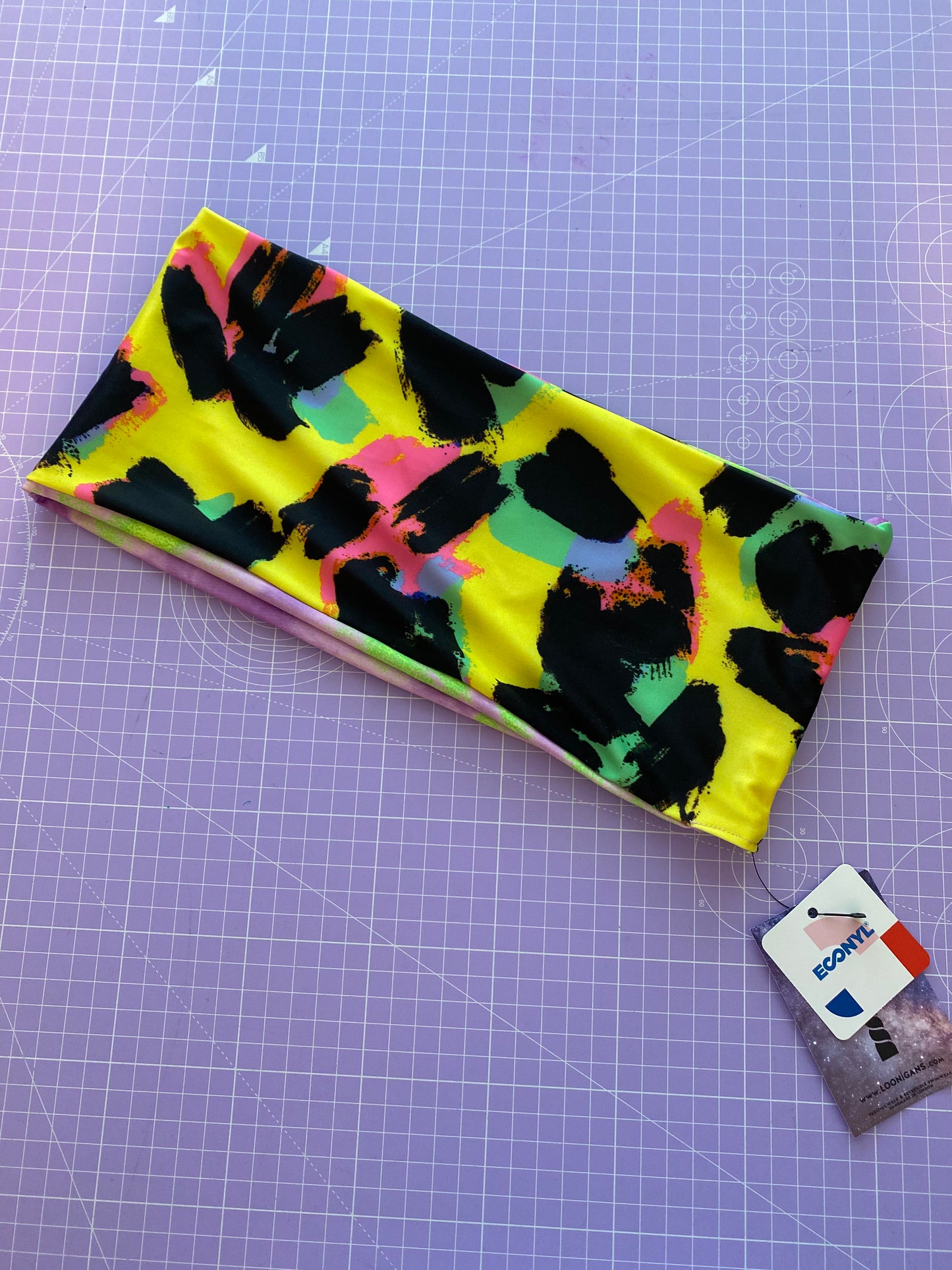 UK 10-12 M - Bandeau Bikini - Hecktoplasm/Neon camo